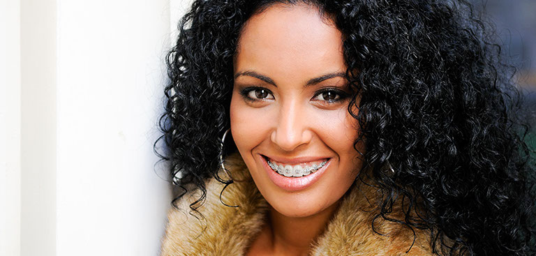 woman with braces